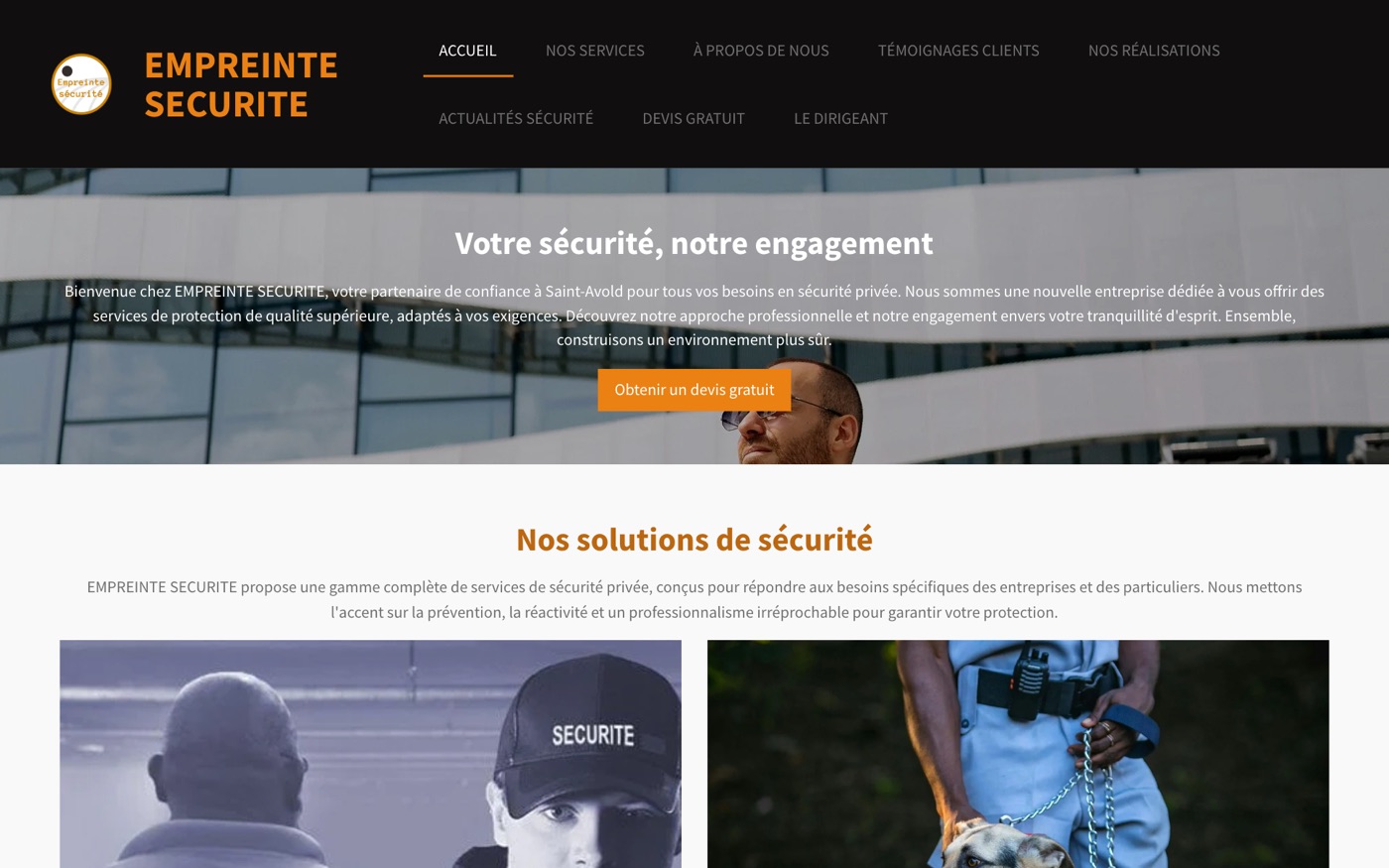 Ancien site Empreinte Sécurité