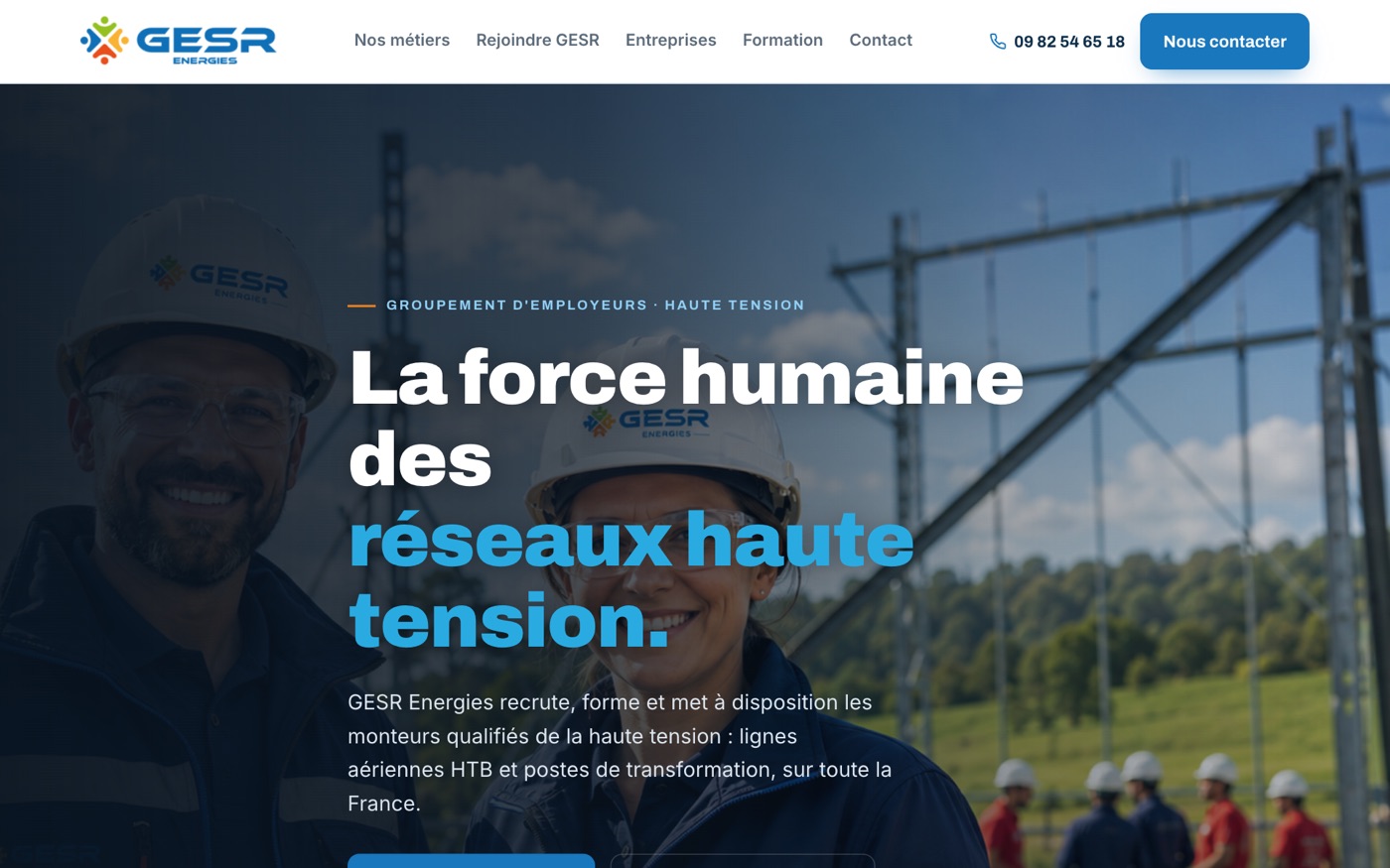 Site GESR Energies réalisé par DAELIO